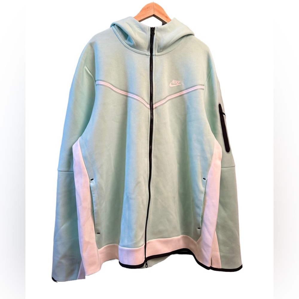 NWT Nike Sportswear Tech Fleece Full Zip Hoodie Mint Foam Colorway Men’s XXL